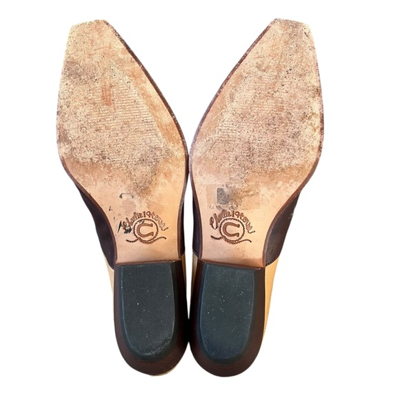 Charlie 1 Horse by Lucchese Leather Western Mules Size 7.5  Star Inlay, Two-Tone - Picture 7 of 11
